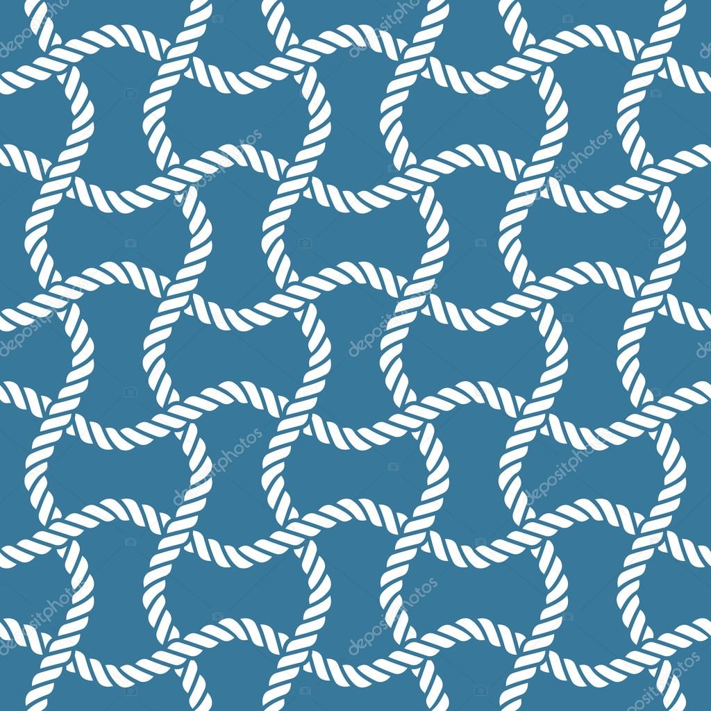 Seamless nautical rope pattern