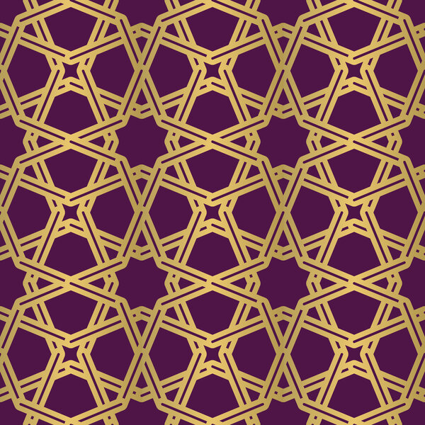 Seamless geometric tiling pattern