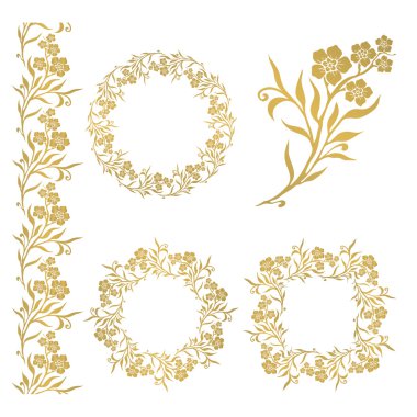 Sorunsuz çiçek döşeme Kenarlıklar ve çerçeve.