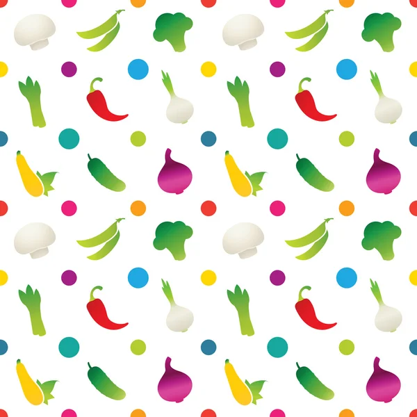 야채 아이콘 패턴 — 스톡 벡터