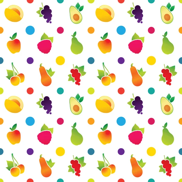 Fruit icons pattern — Stock Vector