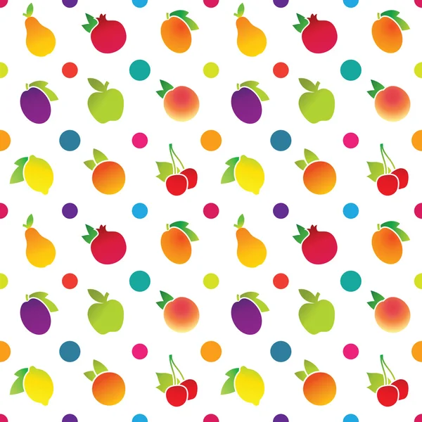 Φρούτα εικονίδια μοτίβο — Διανυσματικό Αρχείο