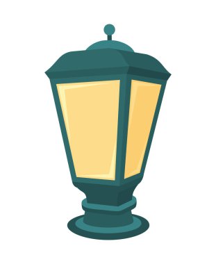 Renkli çizgi film sokak feneri