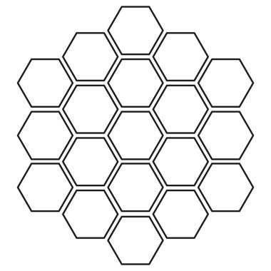 Siyah ve beyaz tek renkli bal peteği ızgara arkaplanı