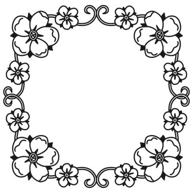 Siyah beyaz botanik hediye kartı şablonu