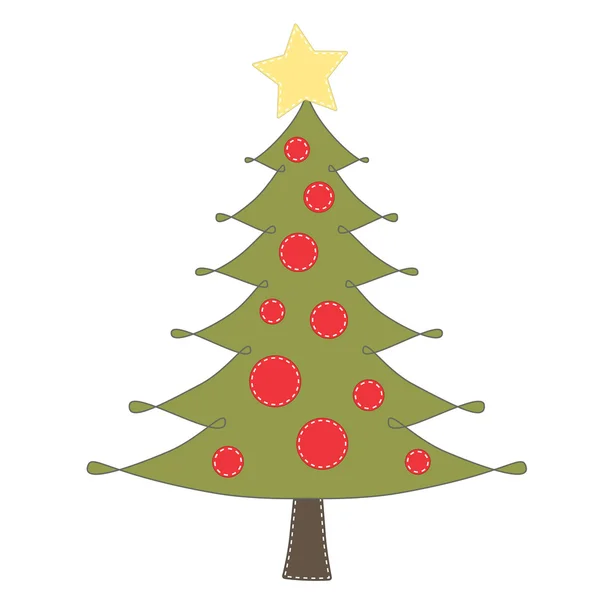 Christmas tree clip art — Stock Vector