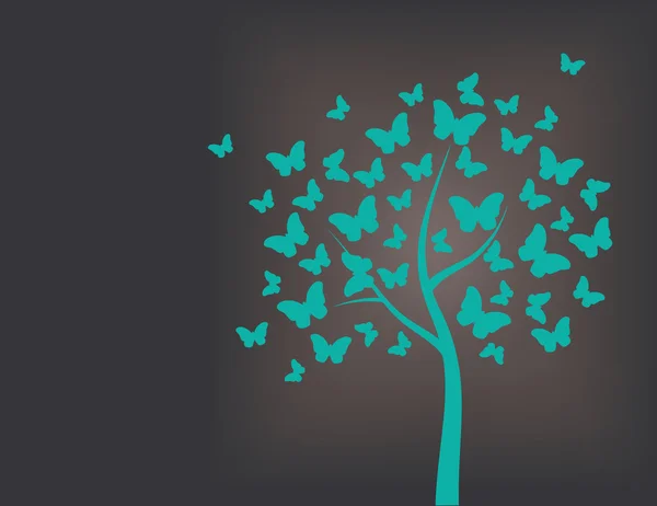 Tree made of butterflies — Stock Vector