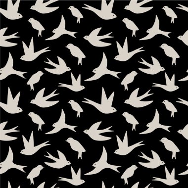Swallow kuşların Dikişsiz desen yaptı
