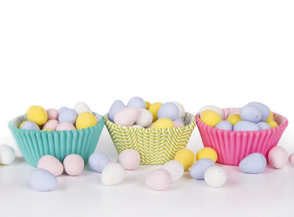 Easter Candy in cup cake wrappers — Stock Photo, Image