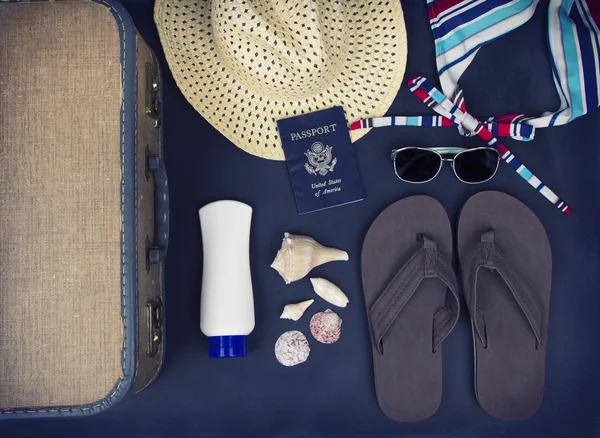 A collection of travel items — Stock Photo, Image