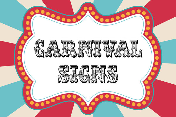 Carnival sign template