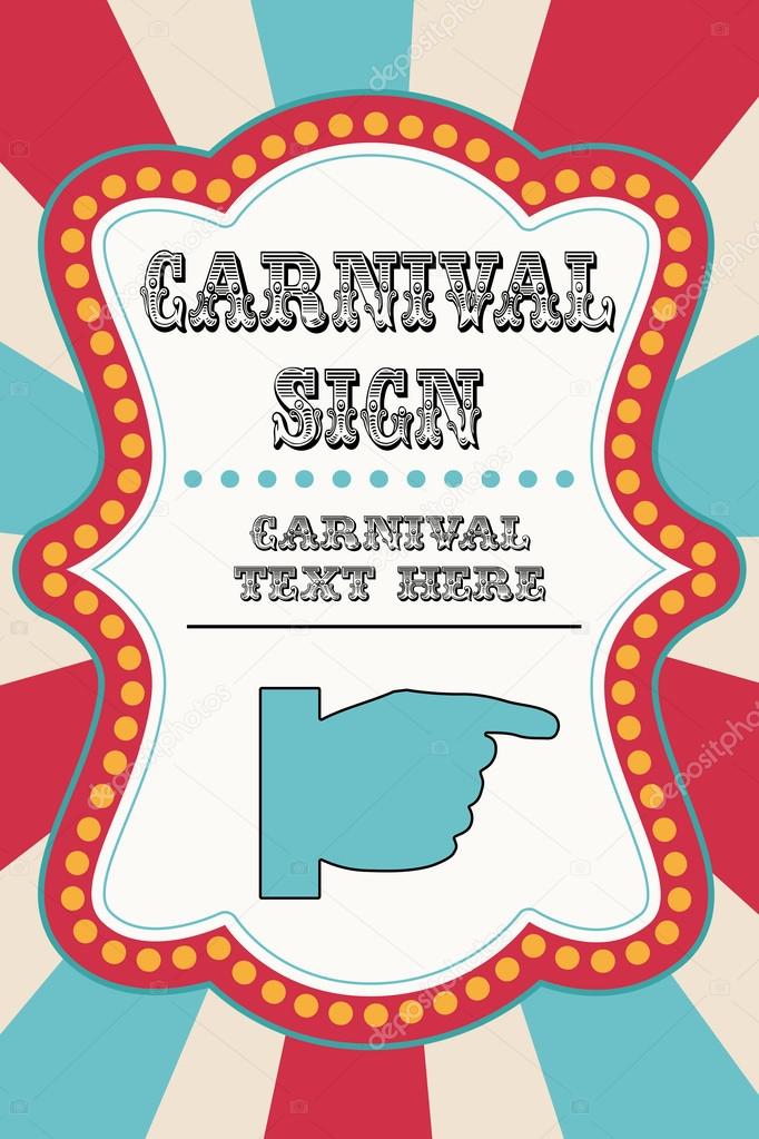 Carnival sign template