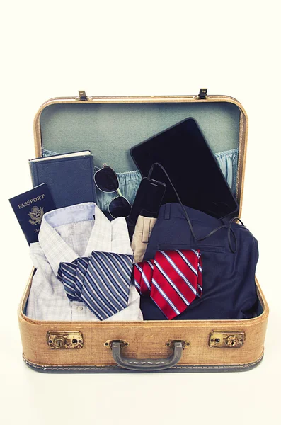 Collection of business travel items — Stock Photo, Image