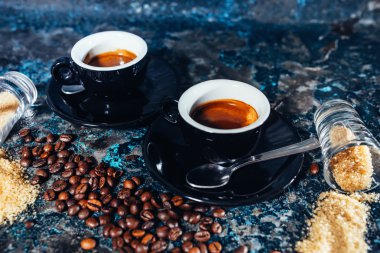 double  espresso served at restaurant and pub clipart