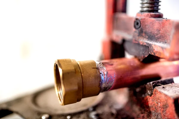 Fresh welding fitting for industrial plumbing — Stock Photo, Image