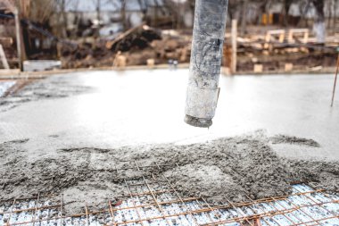 Beton otomatik pompa boru Vakfı o çalışma yakın çekim