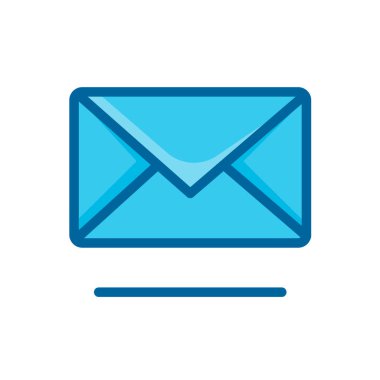 zarf simgesi çizimi beyaz arkaplanda izole edildi