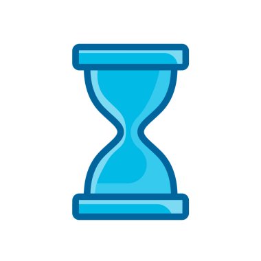 kum camı, çalışan cam, geri sayım, bitiş tarihi simgesi vektör illüstrasyonu beyaz arkaplanda izole edildi