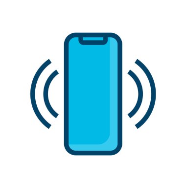 telefon çalma bildirim simgesi vektör çizimi beyaz arkaplanda izole