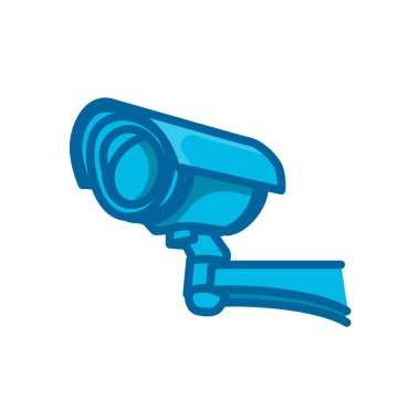 CCTV kamera simgesi vektör illüstrasyonu beyaz arkaplanda izole edildi