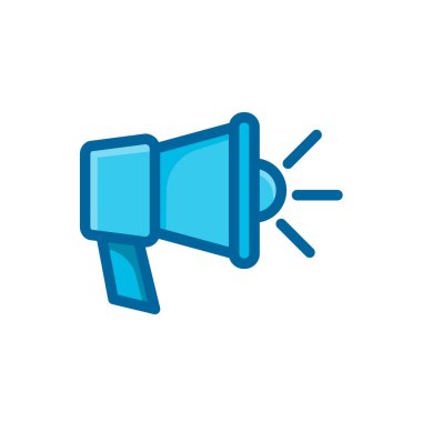 megafon işe alma gereksinimi simgesi çizimi beyaz arkaplanda izole edildi