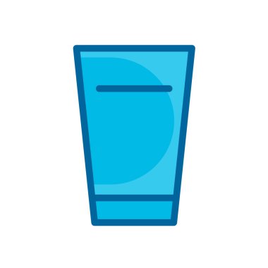 Beyaz arkaplanda izole edilmiş su ikonu vektör illüstrasyonu