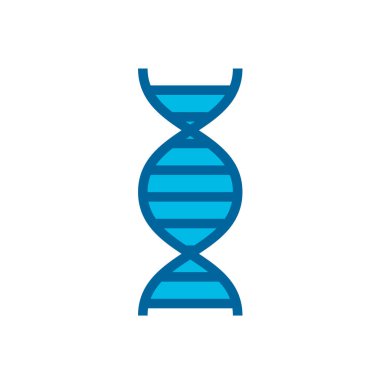DNA molekülü helic ikon vektör çizimi beyaz arkaplanda izole edildi