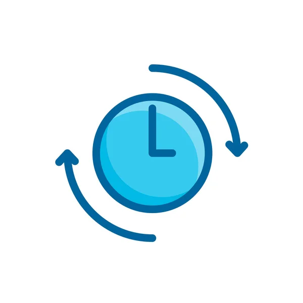 Temps Horloge Recycler Icône Vectorielle Illustration Isolée Sur Fond Blanc — Image vectorielle