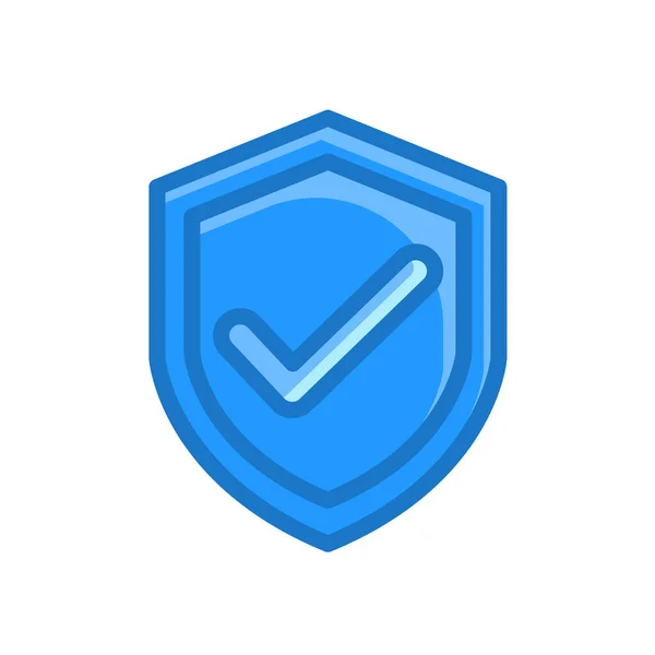 Marca Verificación Seguridad Escudo Icono Seguridad Ilustración Vectorial Aislado Sobre — Vector de stock