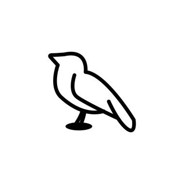 kuş çizgi simgesi vektör illüstrasyonu