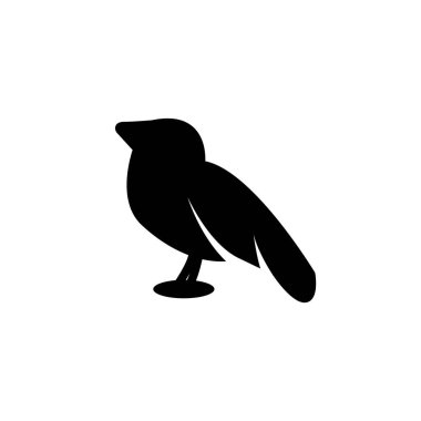 kuş yassı ikon vektör çizimi