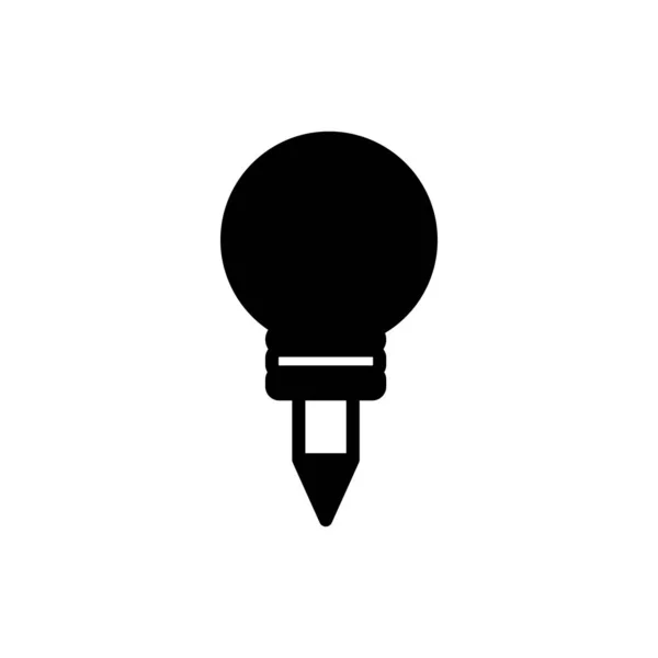 Pencil Director Designer Bulb Idea Flat Icon Vector Illustration — Stock Vector
