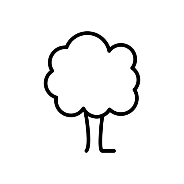 Línea Árbol Icono Vector Ilustración — Vector de stock