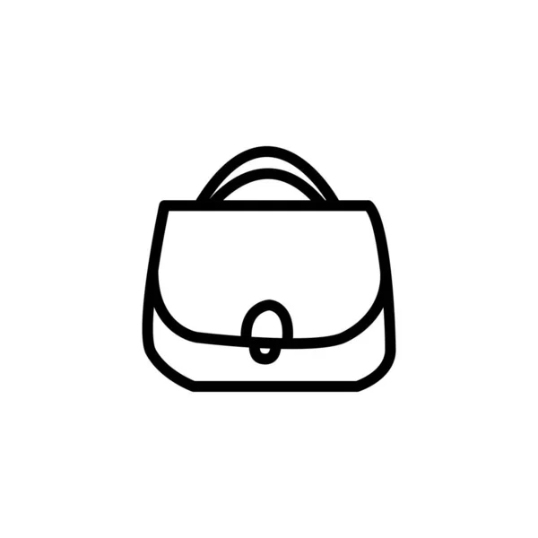 Girls Shopping Bag Line Icon Vector Illustration — Stock Vector