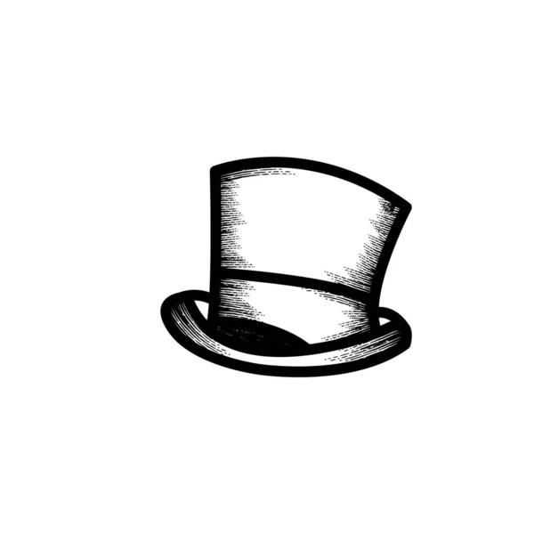 Magician Hat Hand Drawn Icon Vector Illustration — Stock Vector