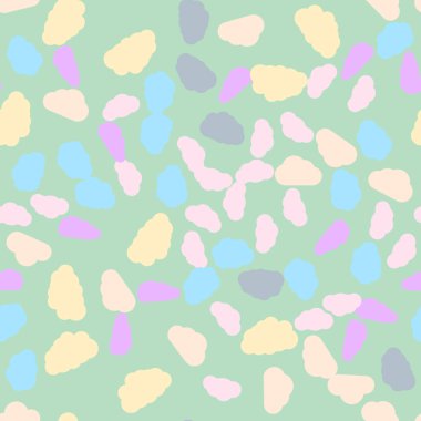 Bulut deseni, çocuklar, pastel arkaplanda