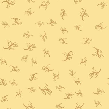 Koyu kahverengi arka planda yaprak demeti düğün unsuru deseni