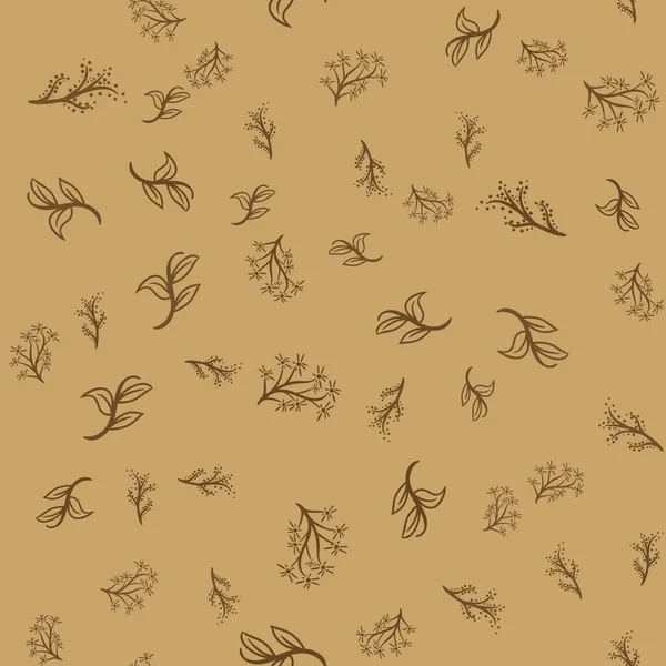 Koyu kahverengi arka planda yaprak demeti düğün unsuru deseni