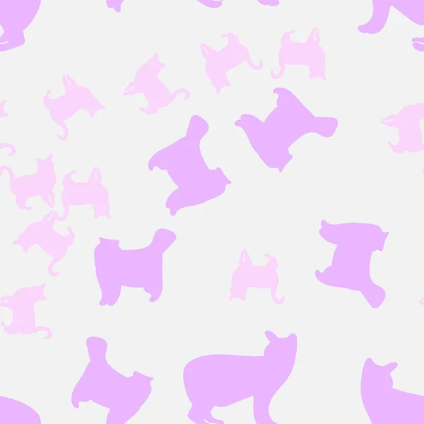 Cute Abstract Cat Pattern Vector Illustration — Stock Vector