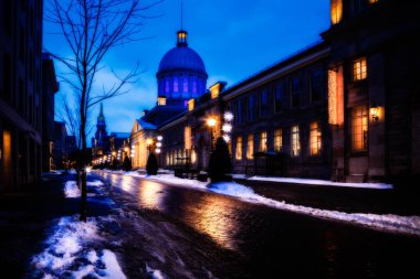 Montreal Geceleri eski sokaklar