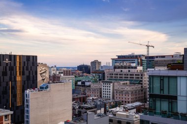 Montreal Quebec şehir merkezi manzarası