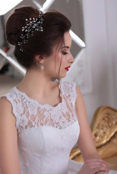 美しい結婚式のヘアスタイル. — ストック写真
