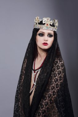 Enchantress.Wizard eski manto ve taç