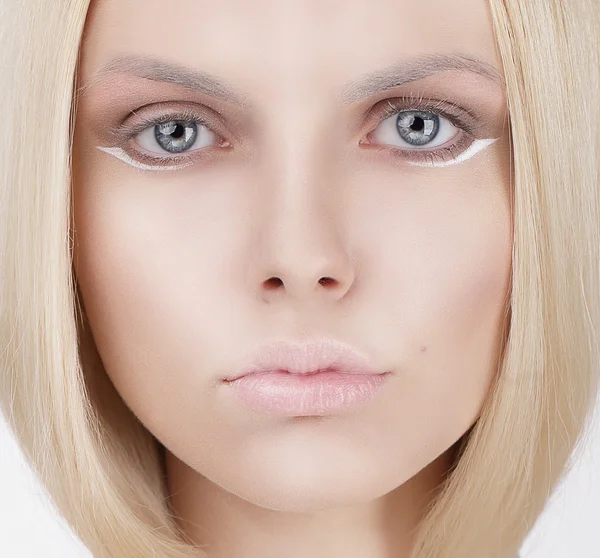 Closeup Portrait of Young Blond Woman — Stock Photo, Image