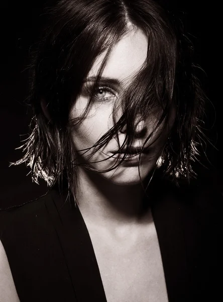 Vogue stijl foto van sensuele vrouw. — Stockfoto
