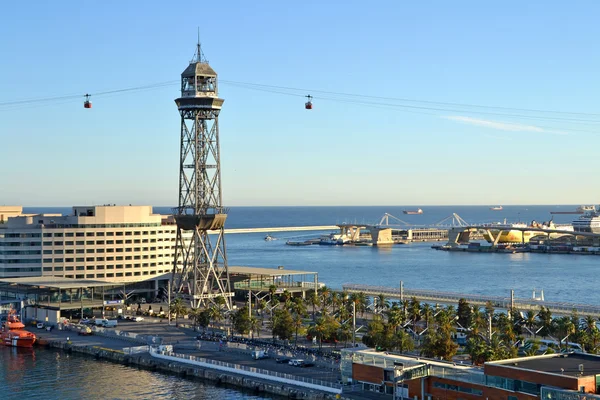 Vista de Port Vell em Barcelona, Espanha — Fotografia de Stock