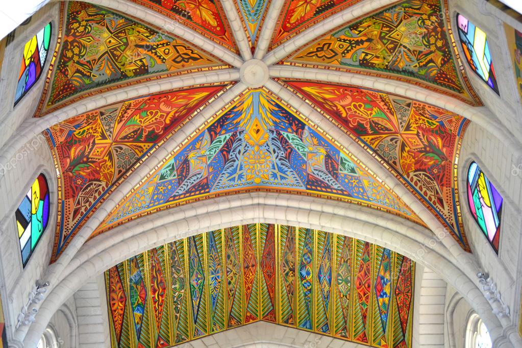 Paintings at Almudena Cathedral in Madrid, Spain Stock Editorial Photo © miff32 105040602