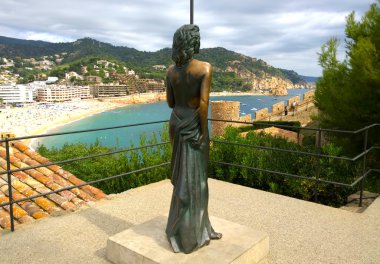 Ava Gadner heykel Tossa de Mar, İspanya