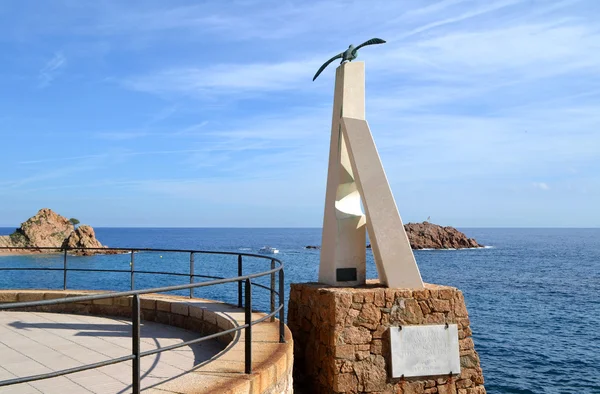 SA Gavina památník v Tossa de Mar, Španělsko — Stock fotografie