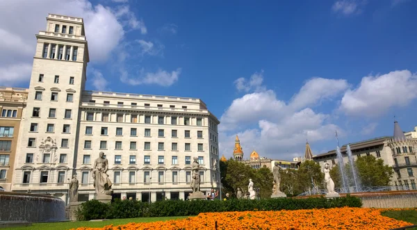 Praça da Catalunha em Barcelona, Espanha — Fotografia de Stock